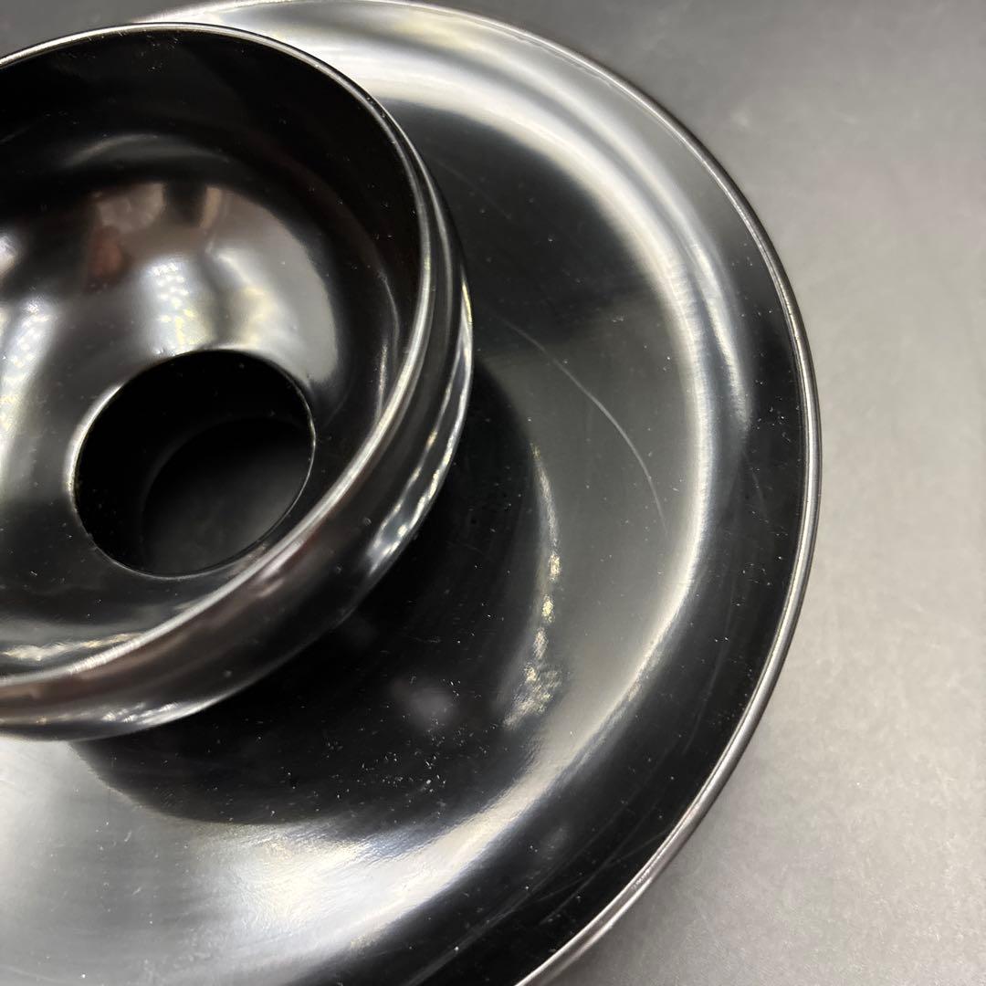 天目茶碗&黒漆天目台のセット　茶道具