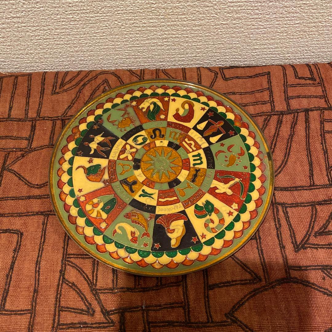 12星座天文 銅板壁掛け ミステリアス 古道具 ビンテージ　アンティーク