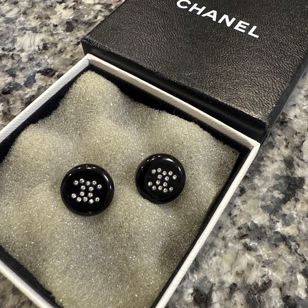 ⭐︎美品⭐︎CHANEL シャネル　ブラック　ストーン　ピアス