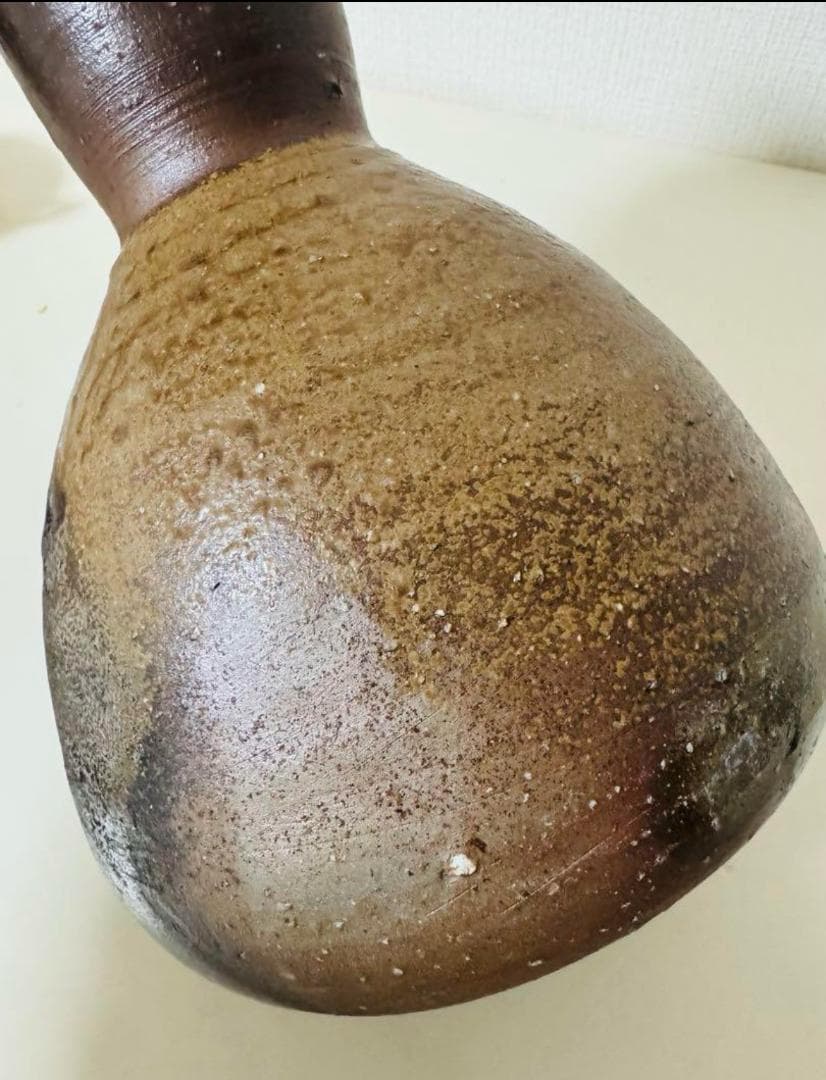 備前焼 人間国宝 伊勢崎淳 花生 花入 共箱