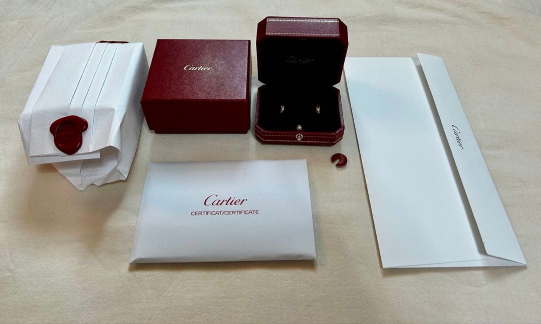 【新品未使用品】Cartierトリニティピアス　ミニ