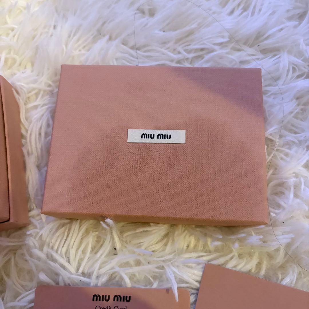 【希少】ミュウミュウ 三つ折財布 ギンガムチェック レッド