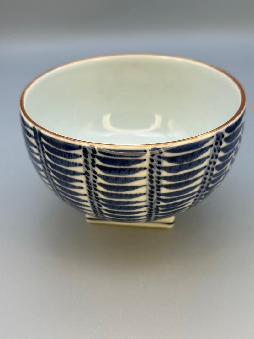 茶道具　茶碗　林淡幽　染付俵形