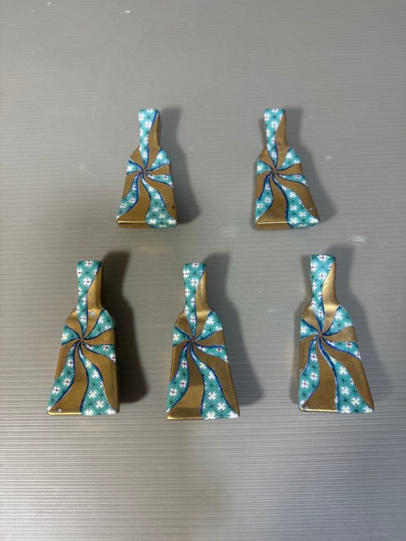 2316 有田焼　賞美堂 其泉 羽子板 箸置揃　5客