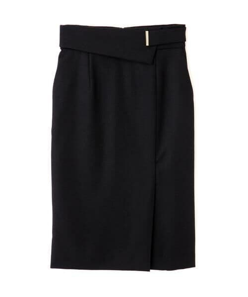 ピンキーアンドダイアン　ウールフラノウエストメタルスカート