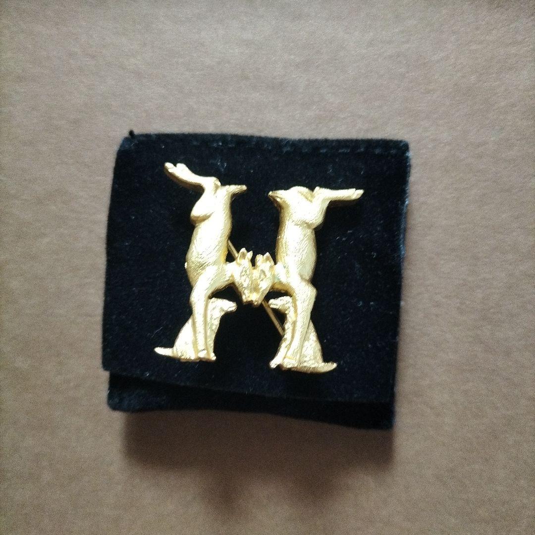 HERMES　エルメス　動物ビンテージブローチ