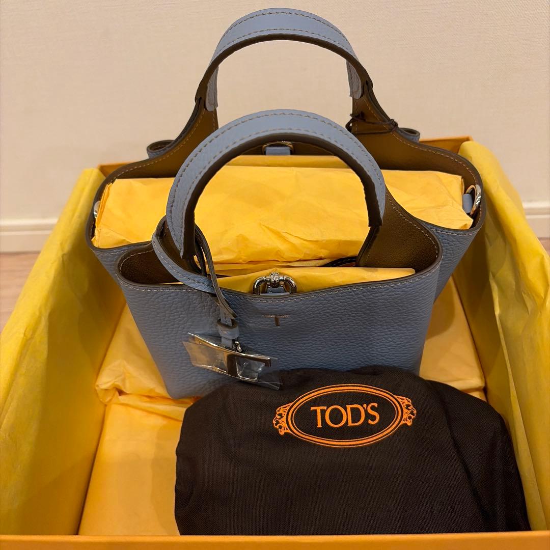 新品未使用✨TOD'S Tタイムレス マイクロ ライトブルー ショルダーバッグ