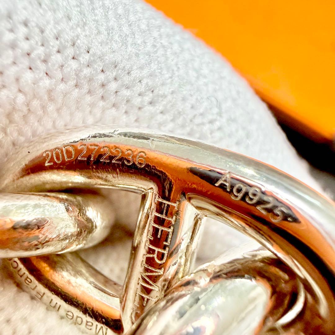 HERMES シェーヌダンクル 925 TGM 11コマ ブレスレット 箱付き