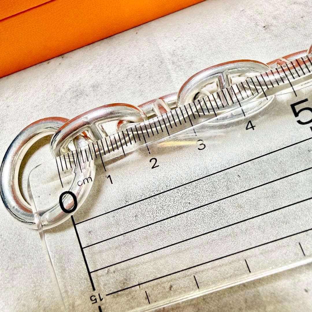 HERMES シェーヌダンクル 925 TGM 11コマ ブレスレット 箱付き