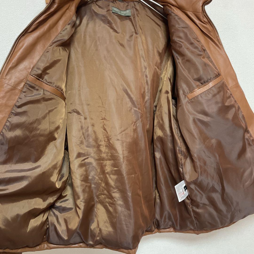 ■ WIND ARMOR レザーダウンジャケット ウィンドアーマー　本革　羊革