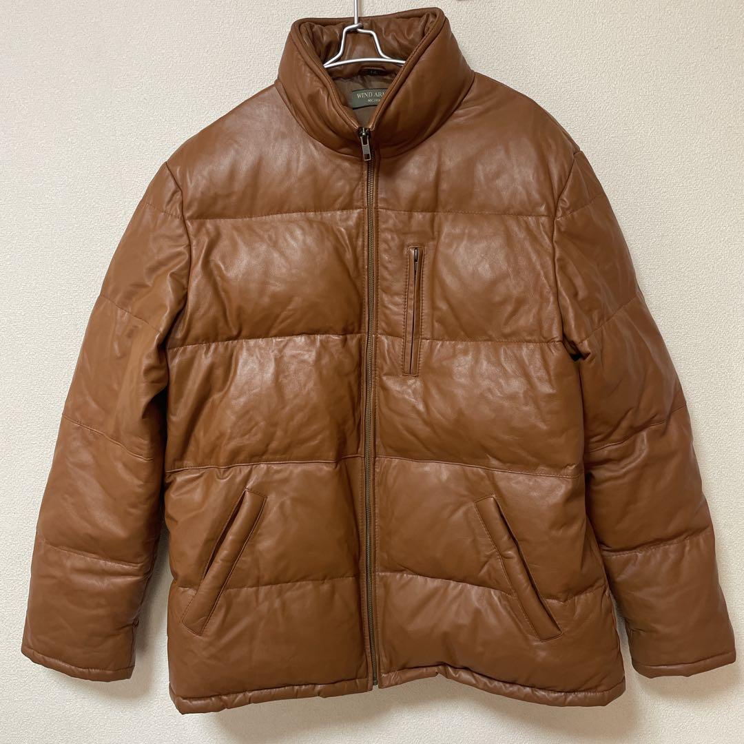 ■ WIND ARMOR レザーダウンジャケット ウィンドアーマー　本革　羊革