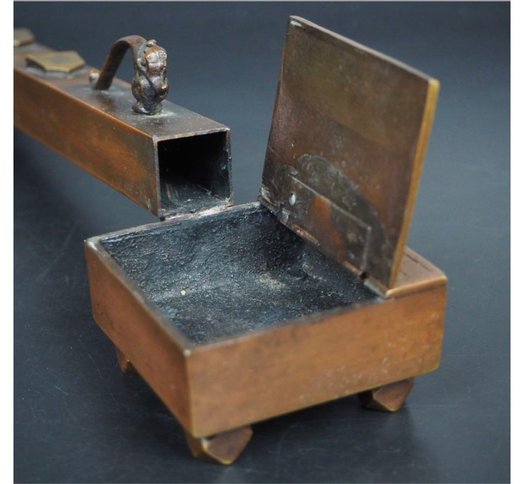 送料無料 明治金工　大型将棋矢立　27.5ｃｍ　置物