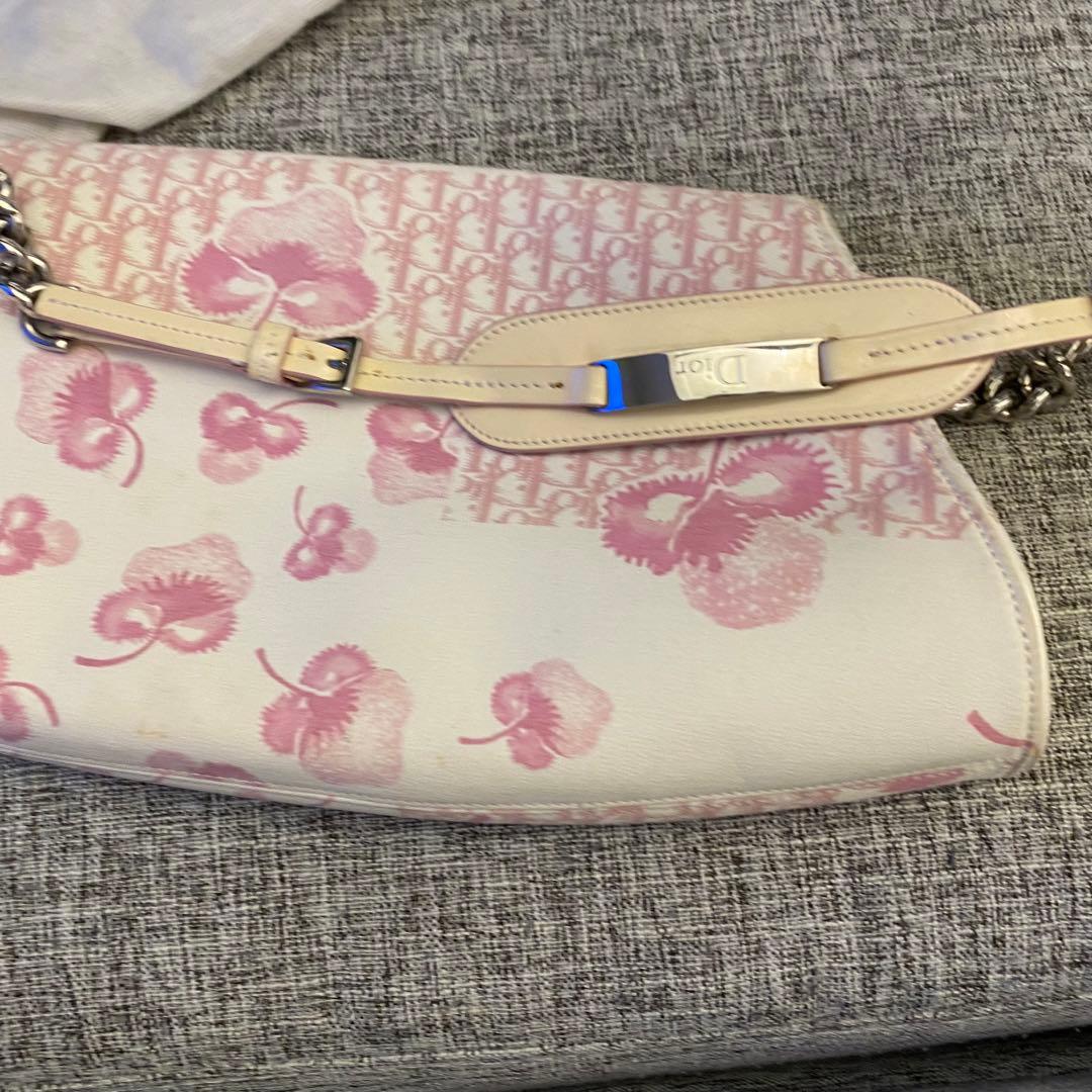 【超希少】ディオール　ピンク　トロッター　ショルダー　BON1014 フラワー