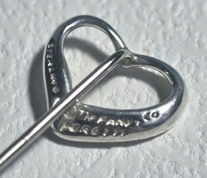 ティファニー SV925 オープンハート ピンブローチ　エルサ・ペレッティ