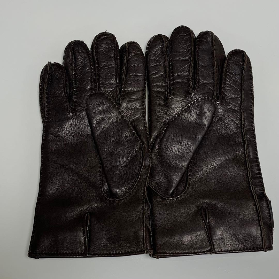 GUCCI グッチ　手袋　レザー　カシミヤ　イタリア製