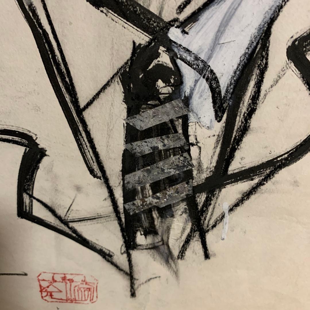 原画　サントリー広告デッサン　須田剋太