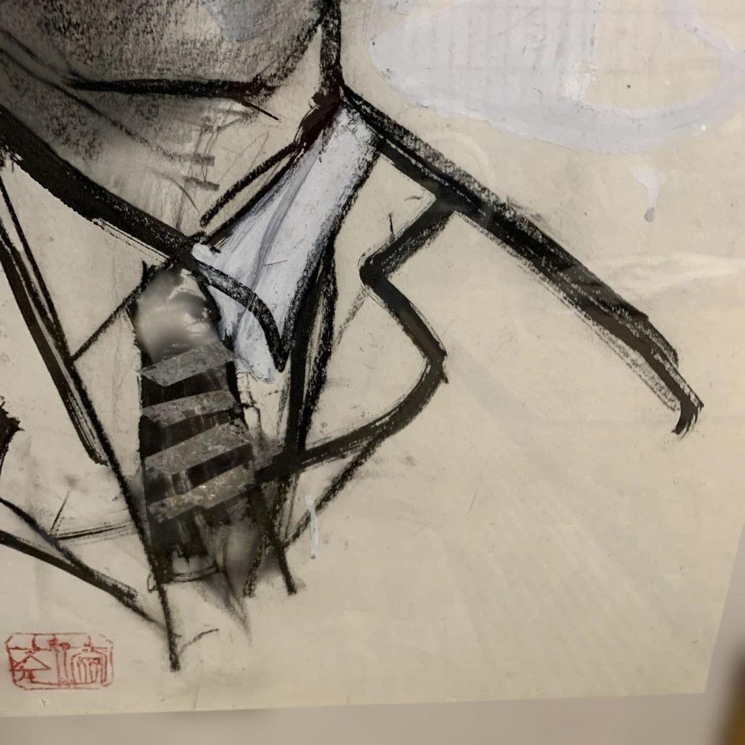 原画　サントリー広告デッサン　須田剋太