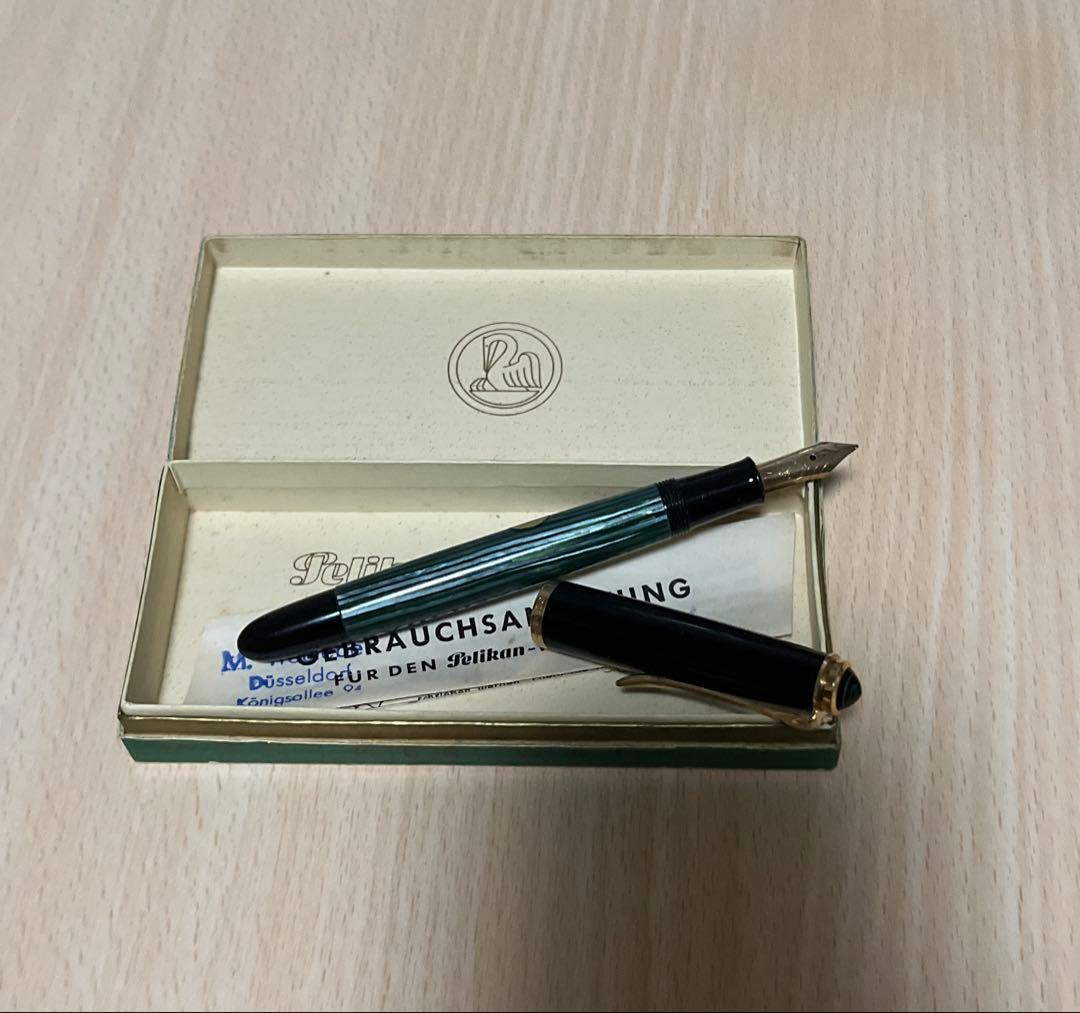 PELIKAN 400 万年筆 グリーンストライプ