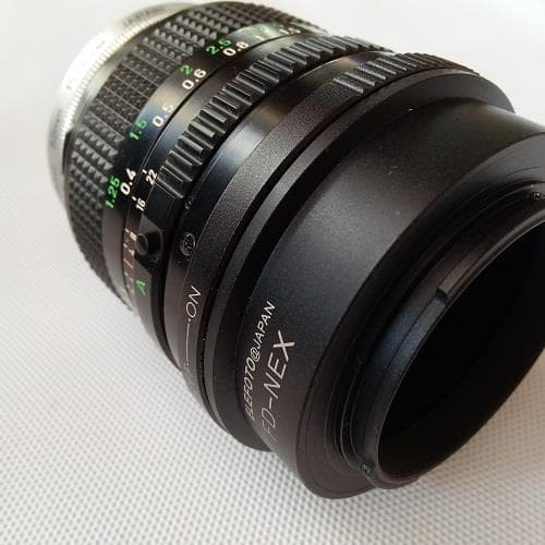 キャノンNEW FD 広角レンズをソニーミラーレスに使用　２８ＭＭ　Ｆ２．８