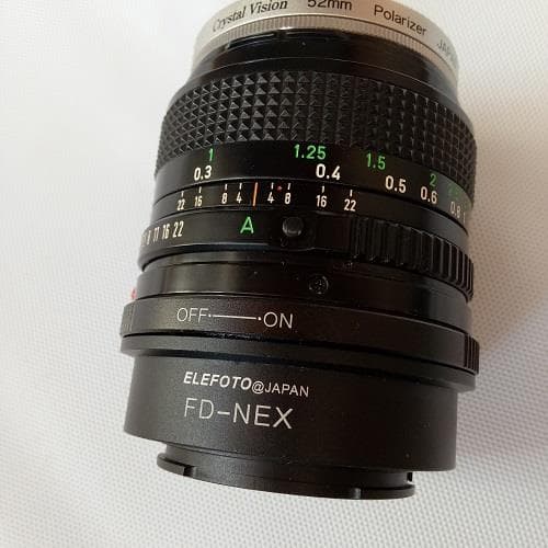 キャノンNEW FD 広角レンズをソニーミラーレスに使用　２８ＭＭ　Ｆ２．８