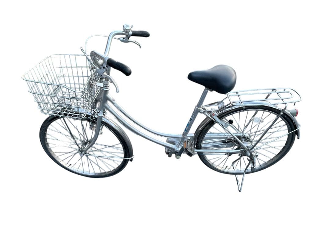 シティサイクル シルバー 前カゴ付き