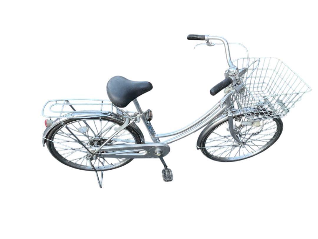 シティサイクル シルバー 前カゴ付き