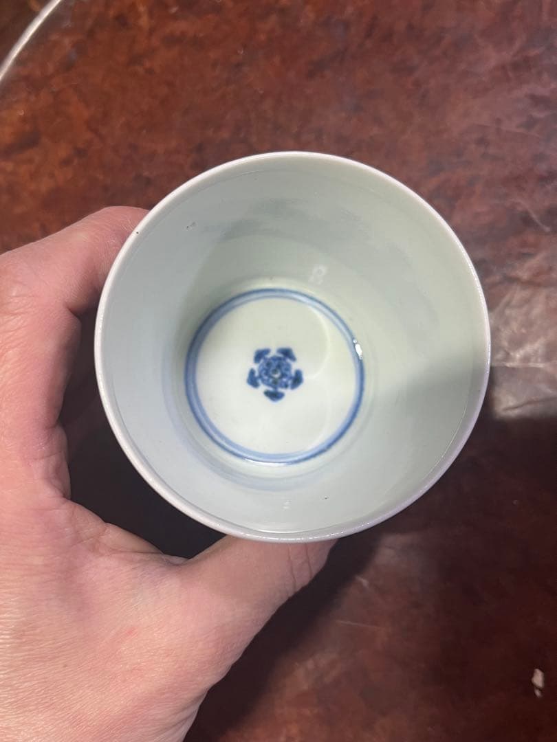 古伊万里　蕎麦猪口　無傷完品　そば猪口　上手　柿右衛門　藍柿右衛門　藍九谷　藍柿