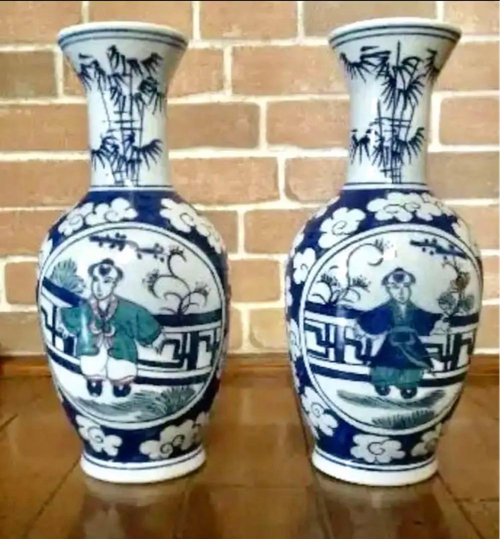 清代 大清雍正年製 高さ29cm 壷 花瓶中国古玩　中国美術品