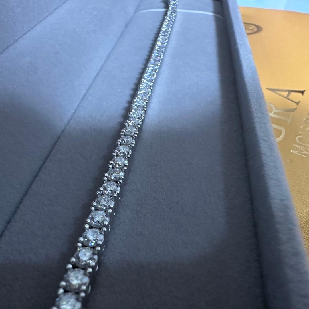 Ri　鑑定書付き 最高品質モアサナイト　テニスチェーン　ネックレス