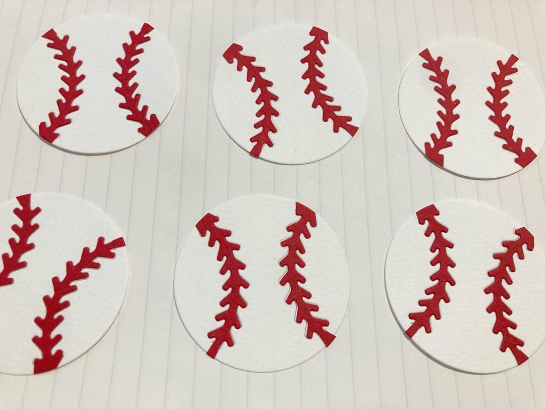 アルバム飾り　クラフトパンチ　野球ボール　オーダー受付中( ＾∀＾)