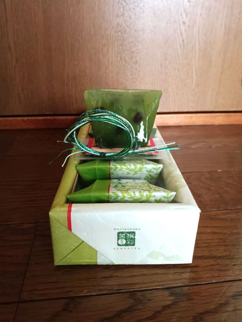 ケース付き　実物大　和乃心　撰彩菓　抹茶羊羹　食品サンプル