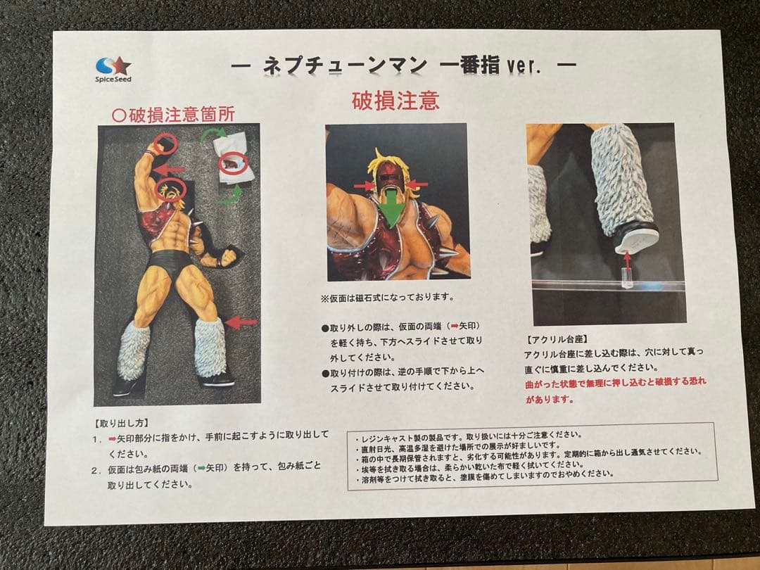 ネプチューンマン一番指ver. 原作　スパイスシード　仮面取外し可能ver.