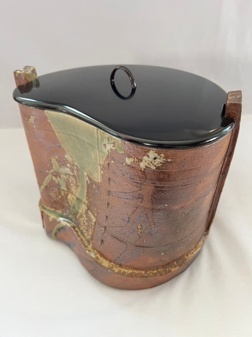 手桶型 水指  信楽焼 佐久間勝山  茶道具