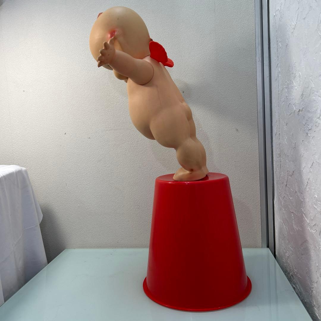 ☆非売品　昭和レトロ　当時物　キューピー人形台座付　高さ83㎝　特大　大きい☆
