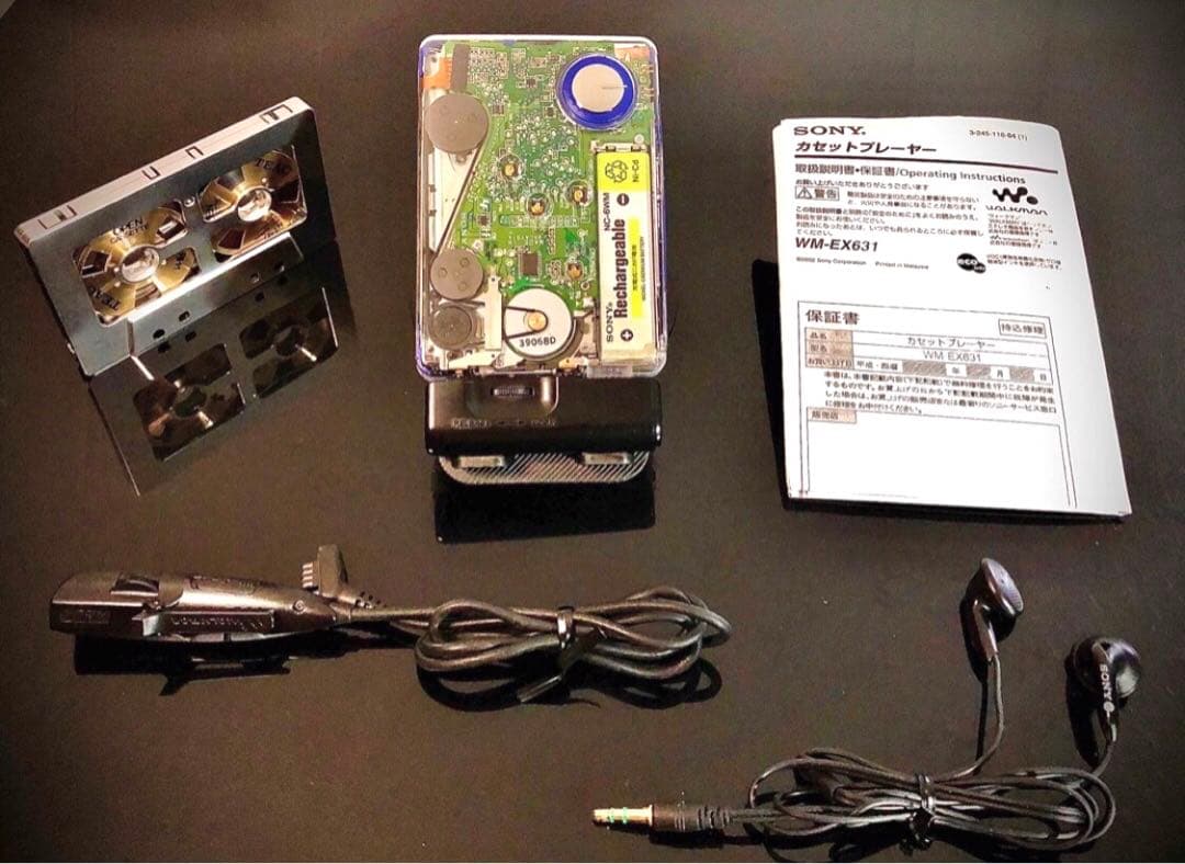 カセットウォークマンSONY WM-EX631透明カバー「整備済み、完動超美品」