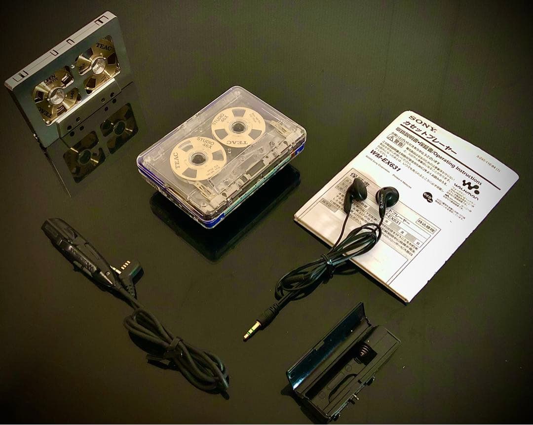 カセットウォークマンSONY WM-EX631透明カバー「整備済み、完動超美品」