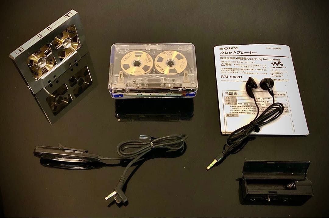 カセットウォークマンSONY WM-EX631透明カバー「整備済み、完動超美品」