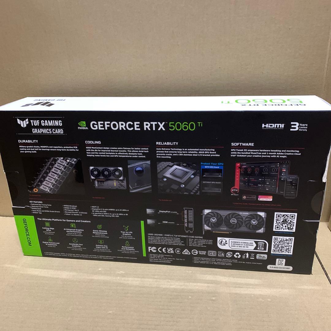 グラフィックボード・グラボ・ビデオカード ASUS GeForce RTX 5060 TI OC 16G