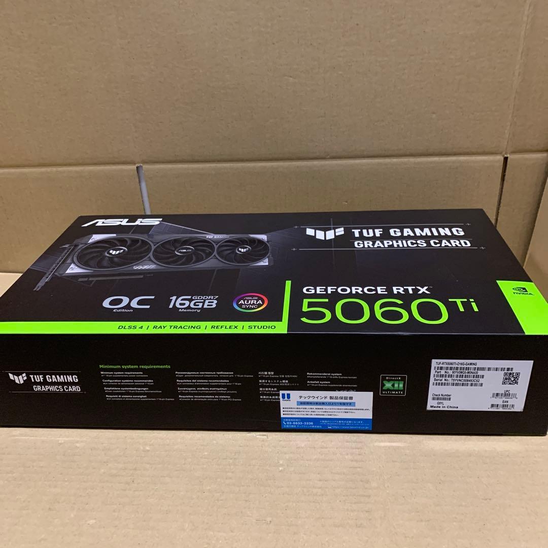 グラフィックボード・グラボ・ビデオカード ASUS GeForce RTX 5060 TI OC 16G