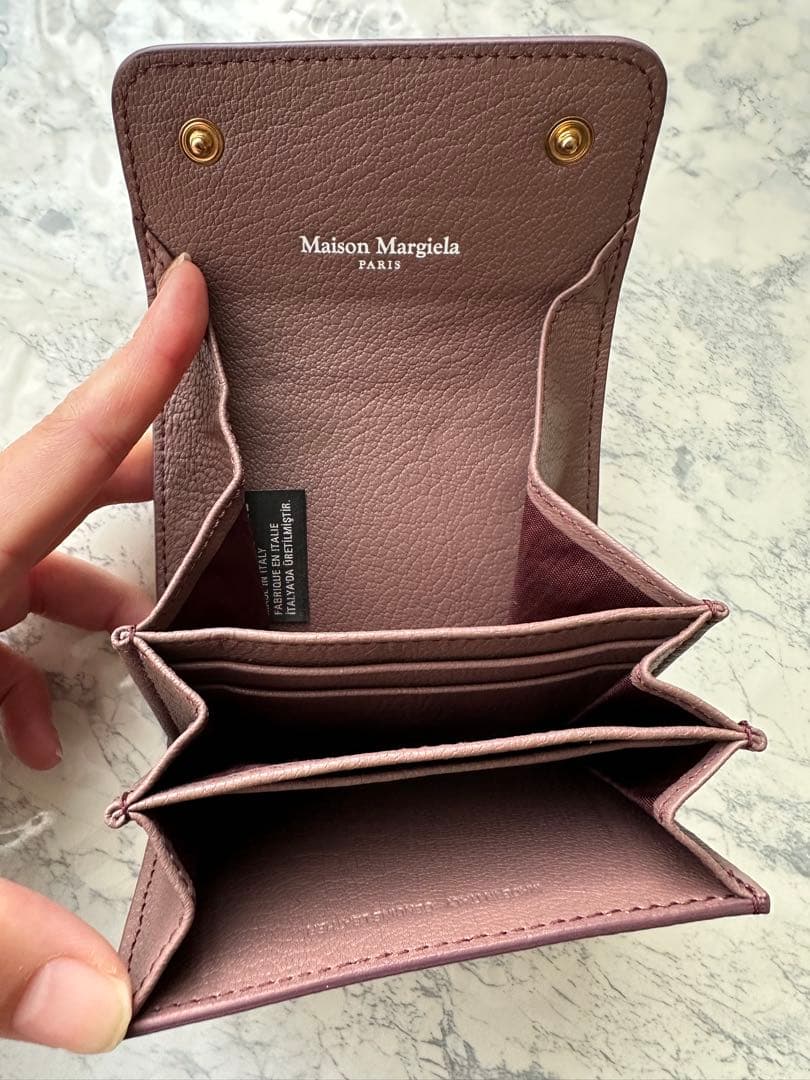 マルジェラ　カードケース　アコーディオン　ピンク