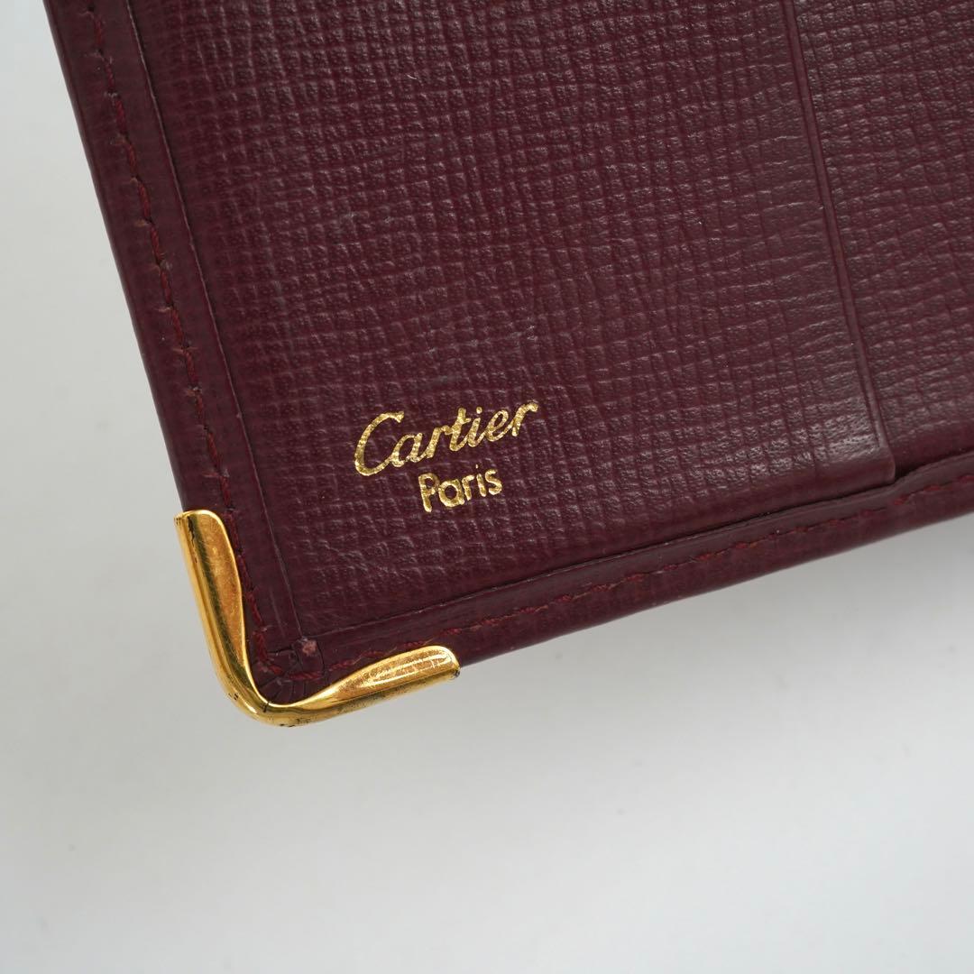 ✨極美品✨　Cartier ミニ財布　マストライン　ドゥーブルC 二つ折り　刻印