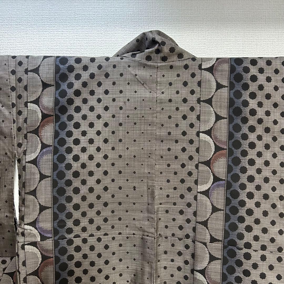 【 値下げ 】 未使用品　オシャレな水玉柄　本場泥大島紬　着物スキ倶楽部４７４