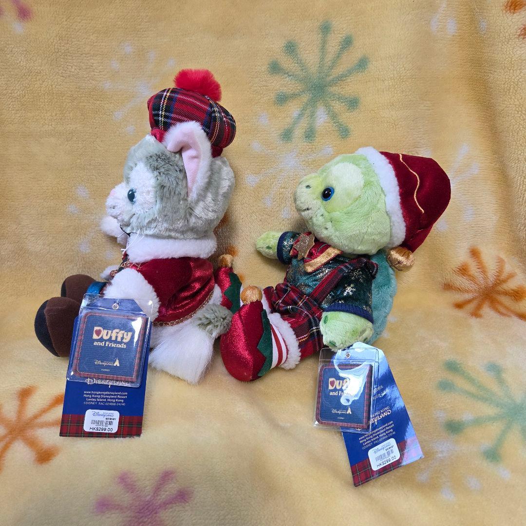 香港ディズニー　クリスマス　ジェラトーニ　オルメル　ぬいぐるみ　２体セット