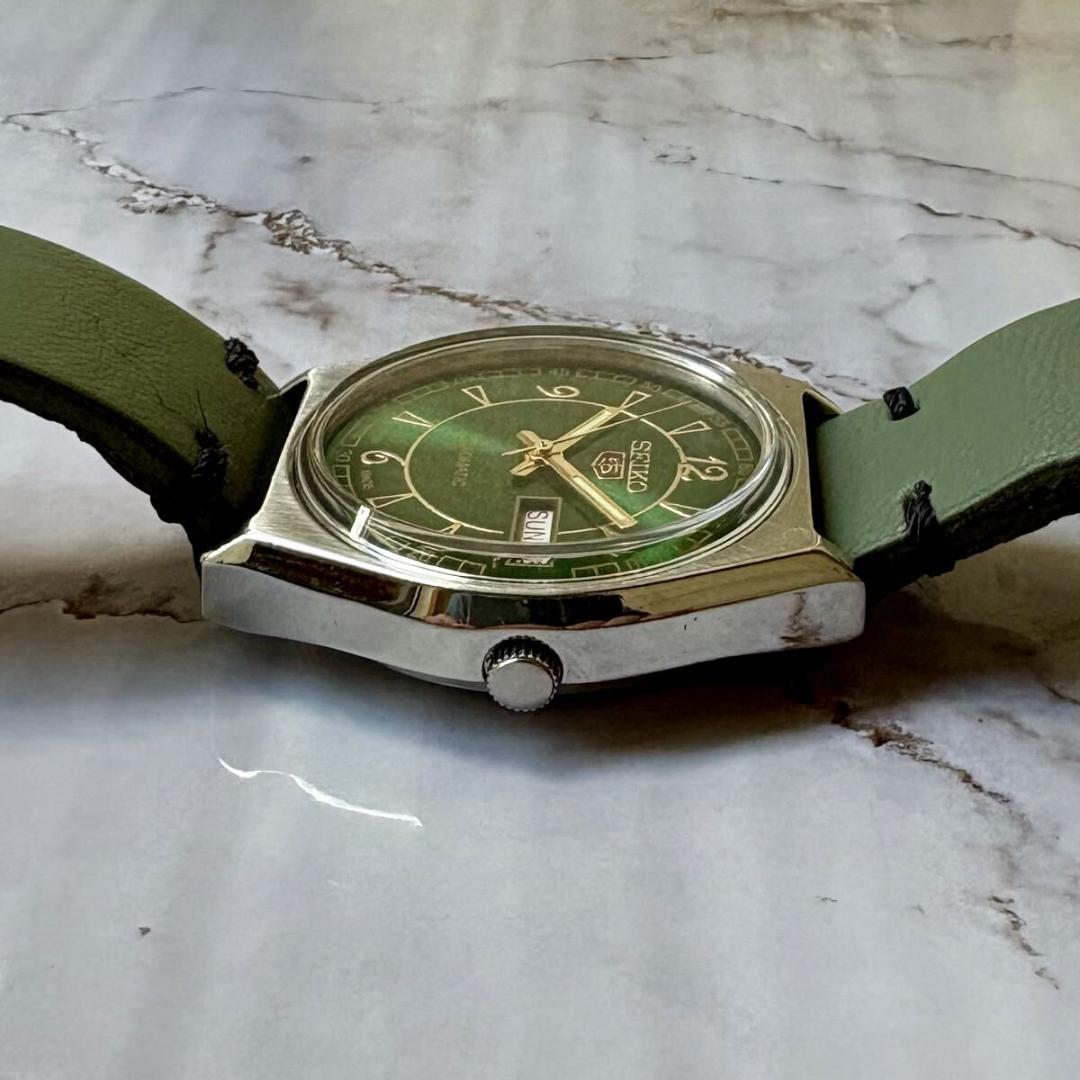 セイコー5★オーバホール済★デイデイト★自動巻★ヴィンテージ70S★グリーン