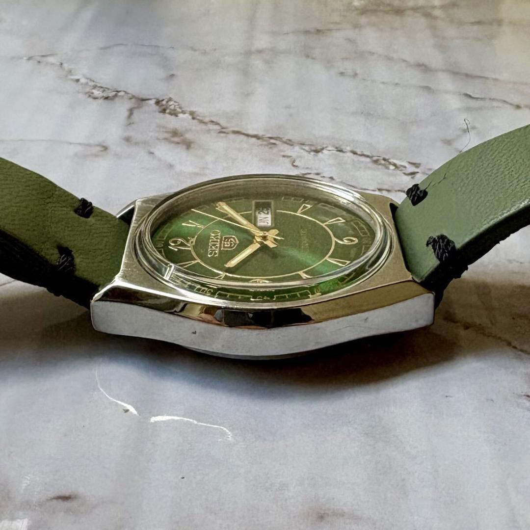 セイコー5★オーバホール済★デイデイト★自動巻★ヴィンテージ70S★グリーン