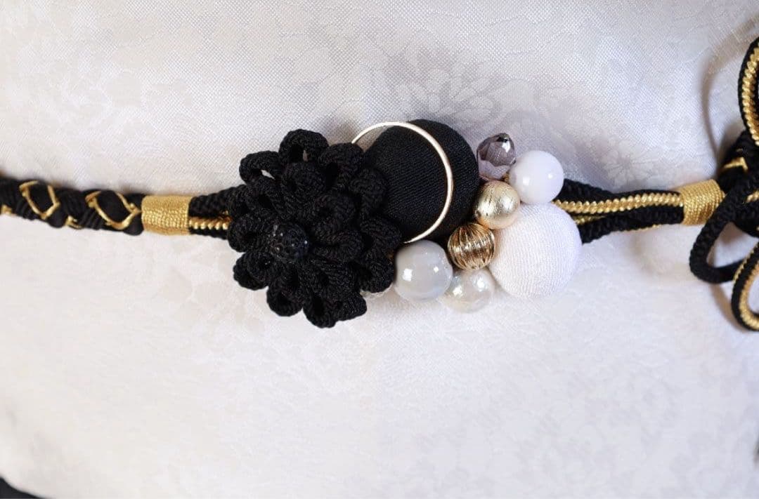 振袖 セット 黒白 ファーつき