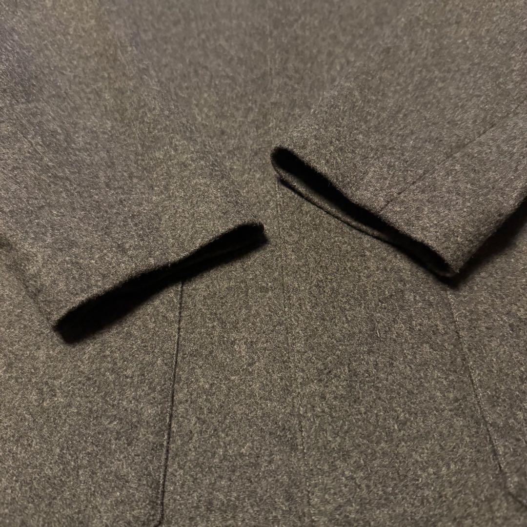 HYKE ハイク ウールショップコート チェスターコート チャコールグレー