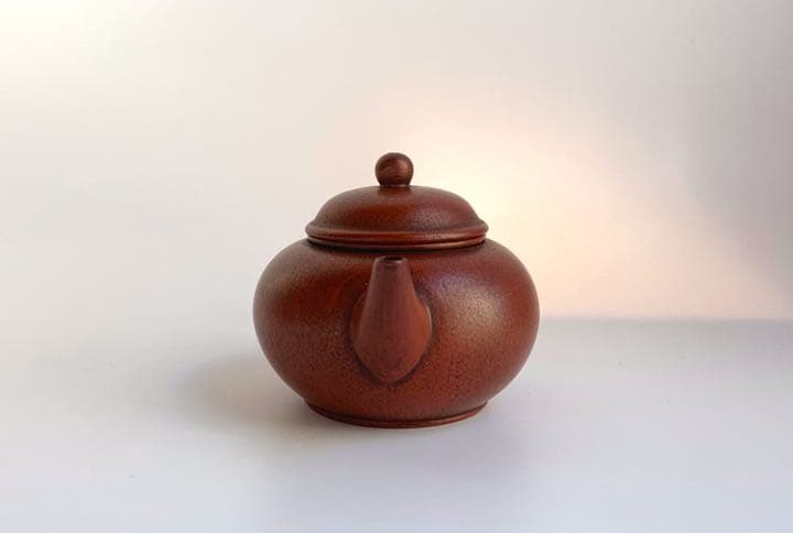 中国古玩 唐物  孟臣 水平壺 単孔 朱泥 急須 時代物  煎茶道具