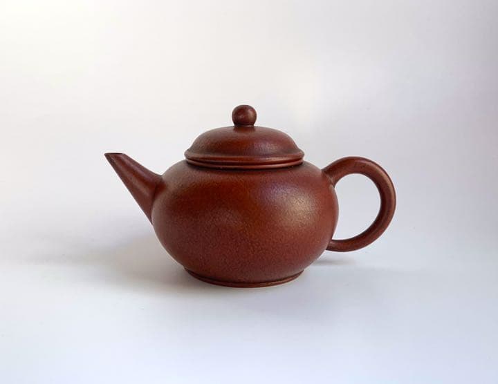 中国古玩 唐物  孟臣 水平壺 単孔 朱泥 急須 時代物  煎茶道具