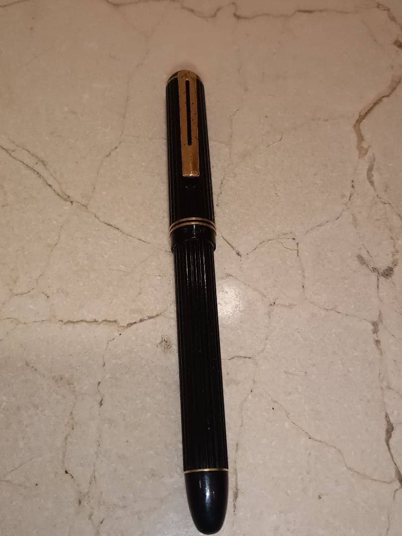 万年筆 黒と金のアクセント、パイロットペン先14K.585